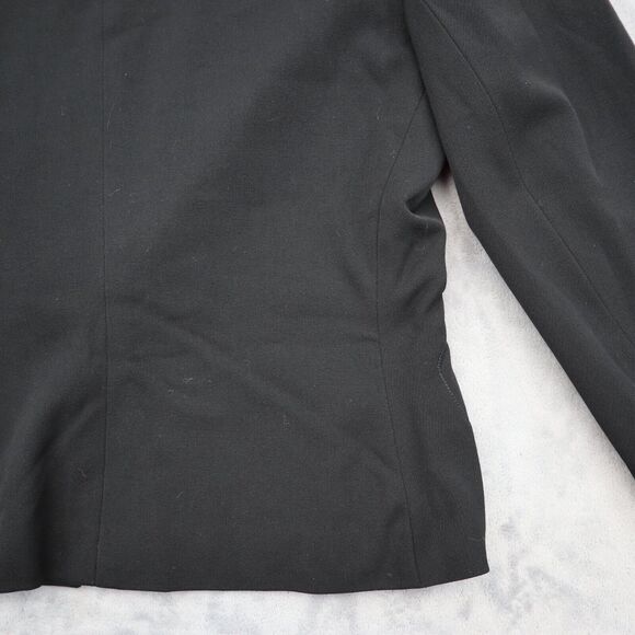 View Suit Womens 12 Black Skirt Suit Notch Lapel Single Breasted Blazer - Picture 15 of 16